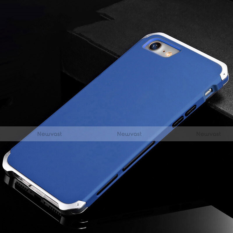 Luxury Aluminum Metal Cover Case for Apple iPhone SE (2020) Blue