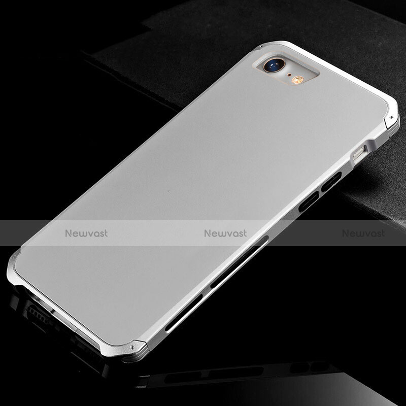 Luxury Aluminum Metal Cover Case for Apple iPhone SE (2020) Silver