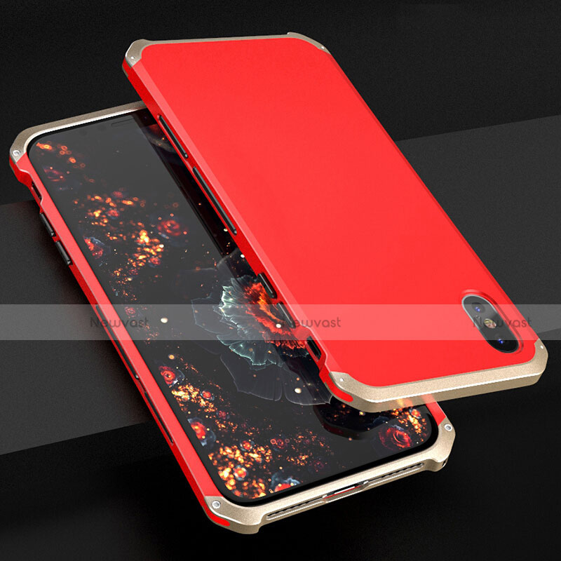 Luxury Aluminum Metal Cover Case for Apple iPhone X Rose Gold