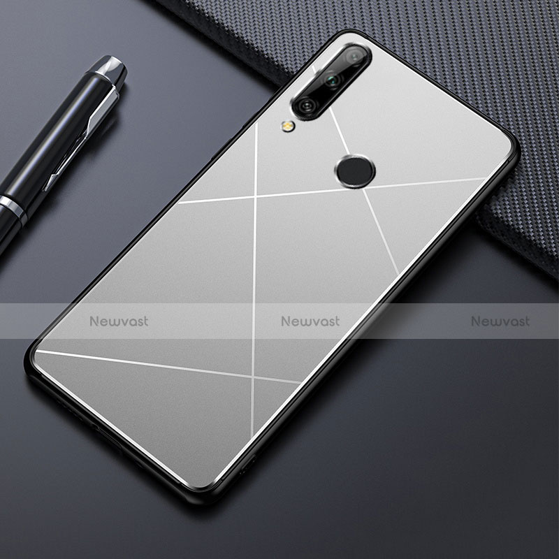 Luxury Aluminum Metal Cover Case for Huawei Enjoy 10 Plus Silver