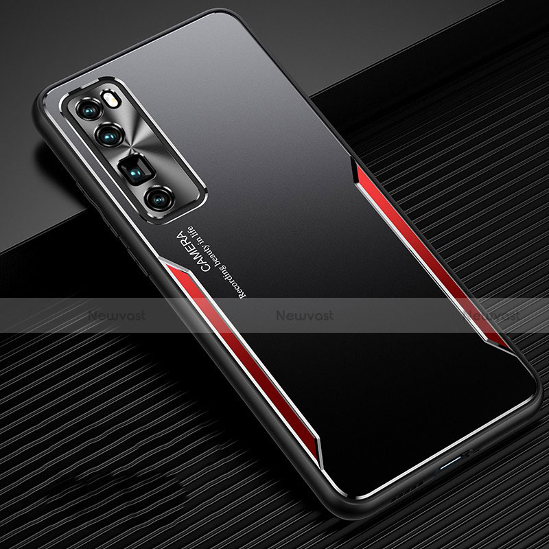 Luxury Aluminum Metal Cover Case for Huawei Nova 7 Pro 5G Red