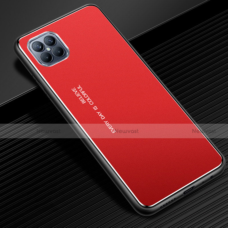 Luxury Aluminum Metal Cover Case for Huawei Nova 8 SE 5G Red