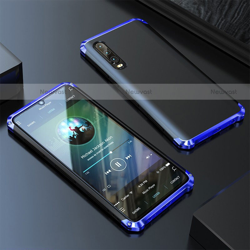 Luxury Aluminum Metal Cover Case for Huawei P20 Pro Blue