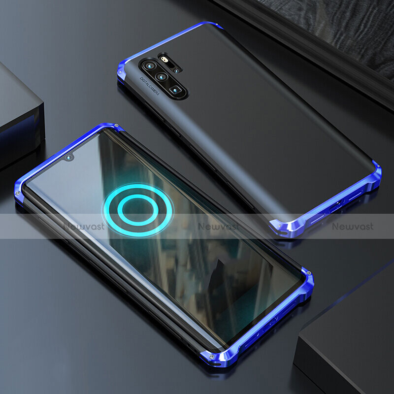 Luxury Aluminum Metal Cover Case for Huawei P30 Pro Blue