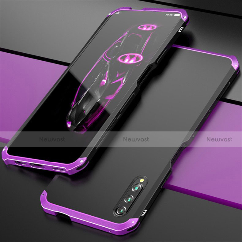 Luxury Aluminum Metal Cover Case for Huawei Y9s Purple