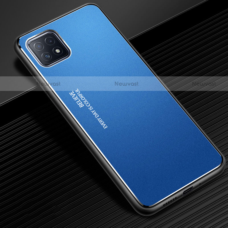 Luxury Aluminum Metal Cover Case for Oppo A73 5G Blue