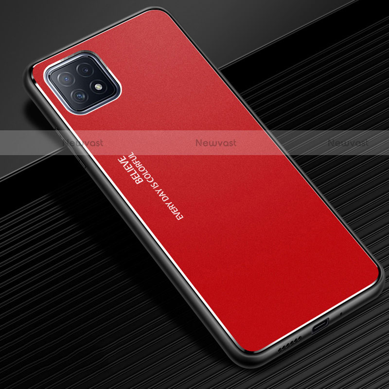 Luxury Aluminum Metal Cover Case for Oppo A73 5G Red