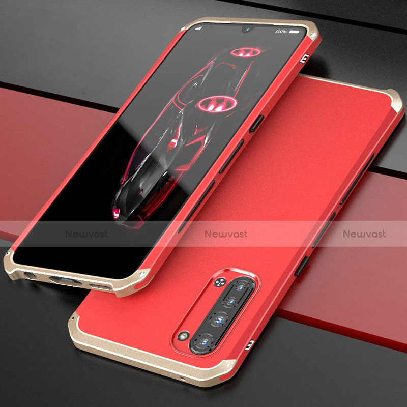 Luxury Aluminum Metal Cover Case for Oppo Find X2 Lite Gold and Red