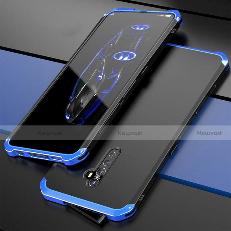 Luxury Aluminum Metal Cover Case for Oppo Reno2 Blue