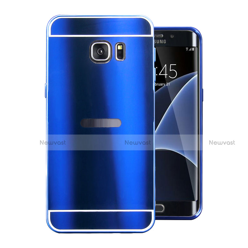 Luxury Aluminum Metal Cover Case for Samsung Galaxy S7 Edge G935F Blue