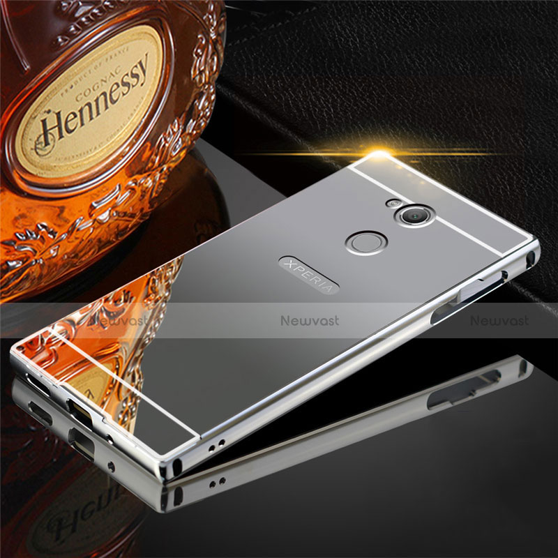 Luxury Aluminum Metal Cover Case for Sony Xperia L2 Gray