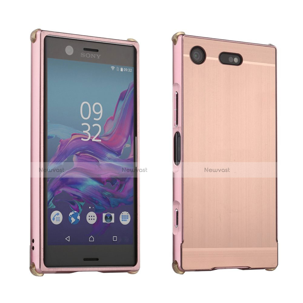 Luxury Aluminum Metal Cover Case for Sony Xperia XZ1 Compact Rose Gold