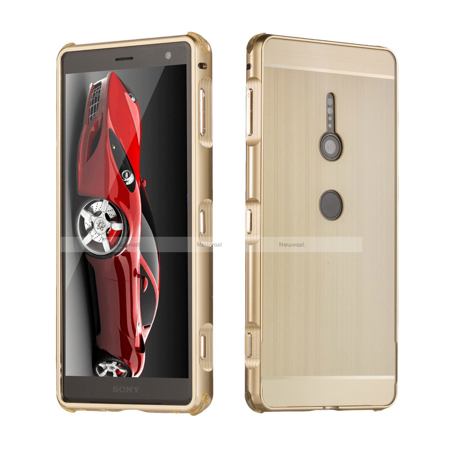 Luxury Aluminum Metal Cover Case for Sony Xperia XZ2 Gold