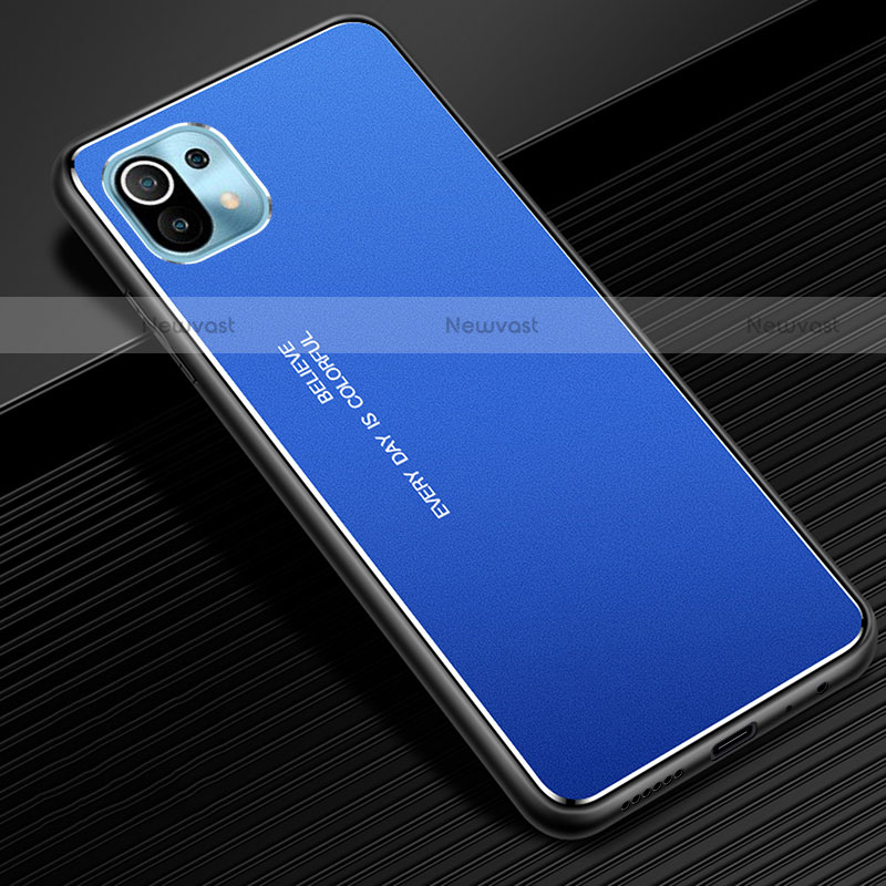 Luxury Aluminum Metal Cover Case for Xiaomi Mi 11 5G Blue