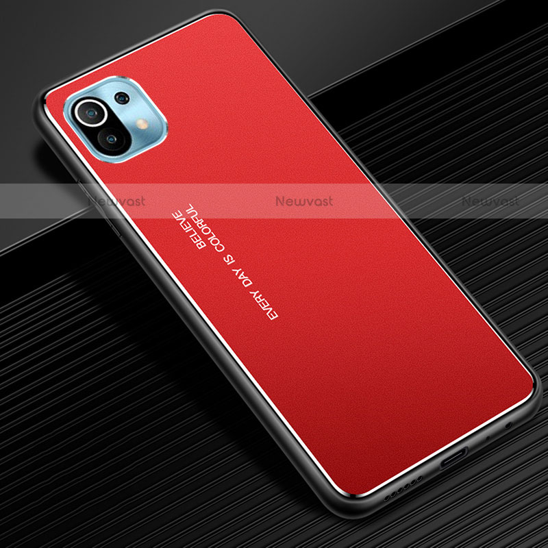 Luxury Aluminum Metal Cover Case for Xiaomi Mi 11 5G Red