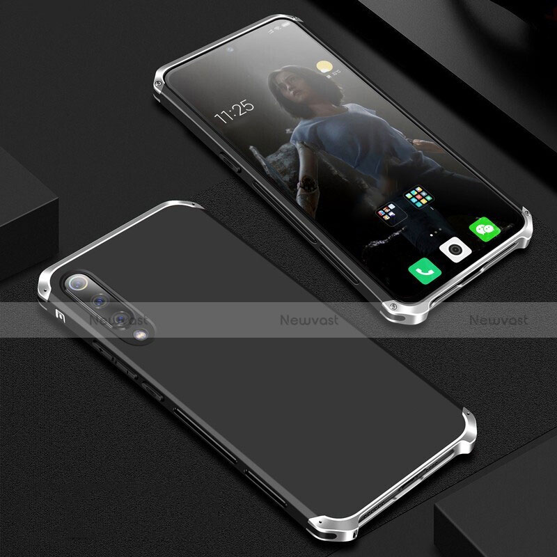 Luxury Aluminum Metal Cover Case for Xiaomi Mi 9 Pro 5G Silver and Black