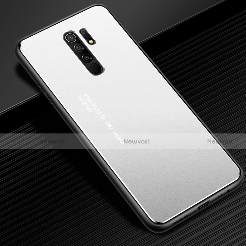 Luxury Aluminum Metal Cover Case for Xiaomi Redmi 9 Silver