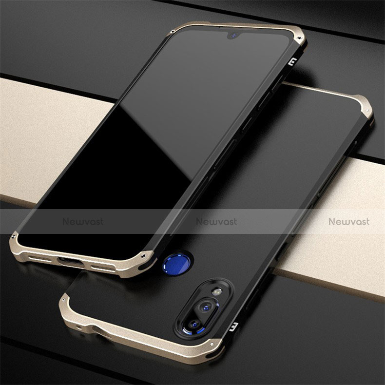 Luxury Aluminum Metal Cover Case for Xiaomi Redmi Note 7 Gold and Black