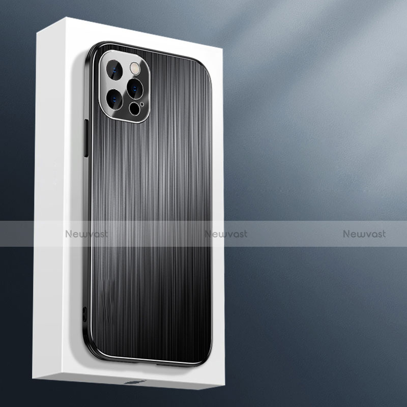 Luxury Aluminum Metal Cover Case M01 for Apple iPhone 14 Pro Black