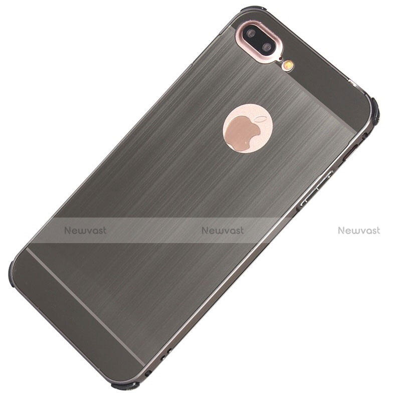 Luxury Aluminum Metal Cover Case M01 for Apple iPhone 8 Plus Dark Gray