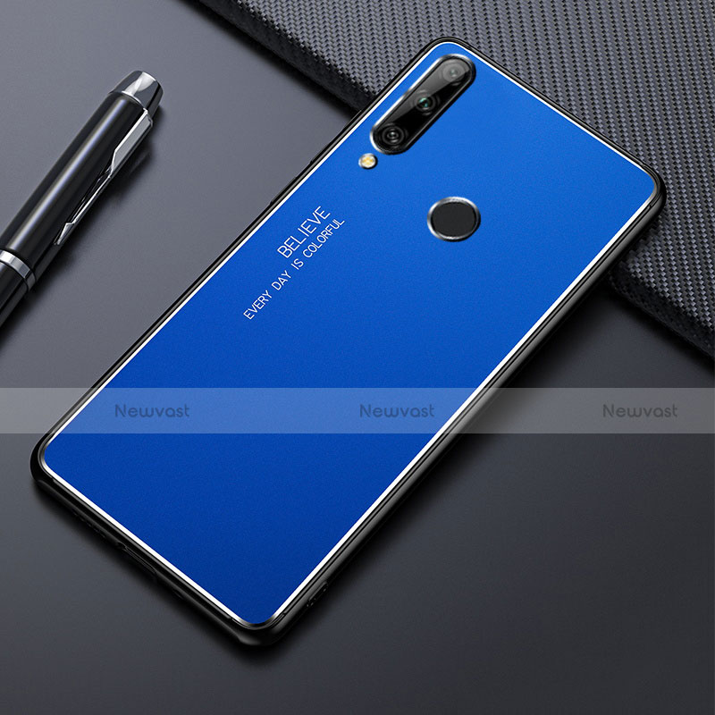 Luxury Aluminum Metal Cover Case M01 for Huawei Enjoy 10 Plus Blue