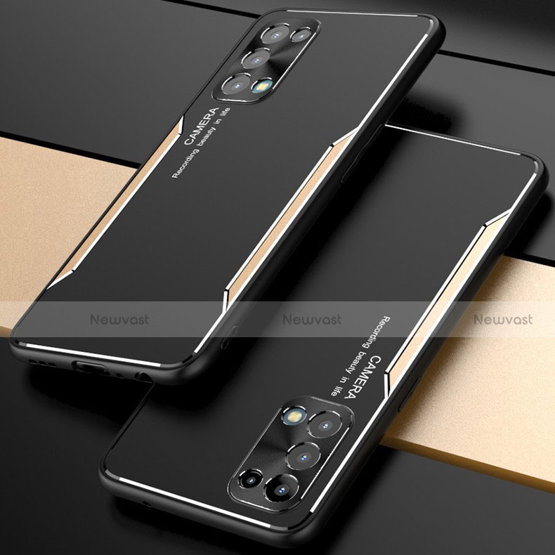 Luxury Aluminum Metal Cover Case M01 for Oppo Find X3 Lite 5G Gold
