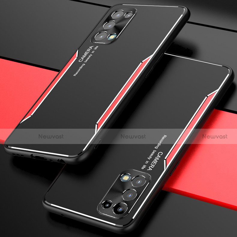 Luxury Aluminum Metal Cover Case M01 for Oppo Reno5 5G Red