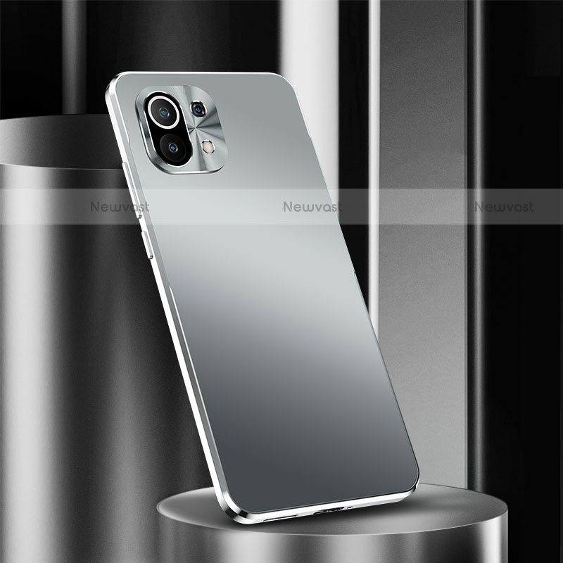 Luxury Aluminum Metal Cover Case M01 for Xiaomi Mi 11 5G Silver