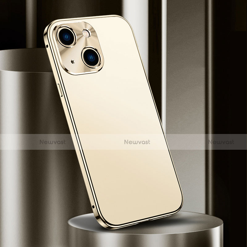 Luxury Aluminum Metal Cover Case M02 for Apple iPhone 14 Plus Gold