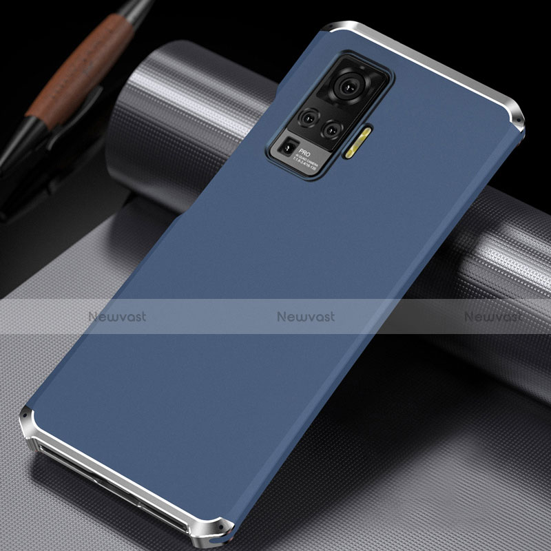 Luxury Aluminum Metal Cover Case M02 for Vivo X50 Pro 5G Blue