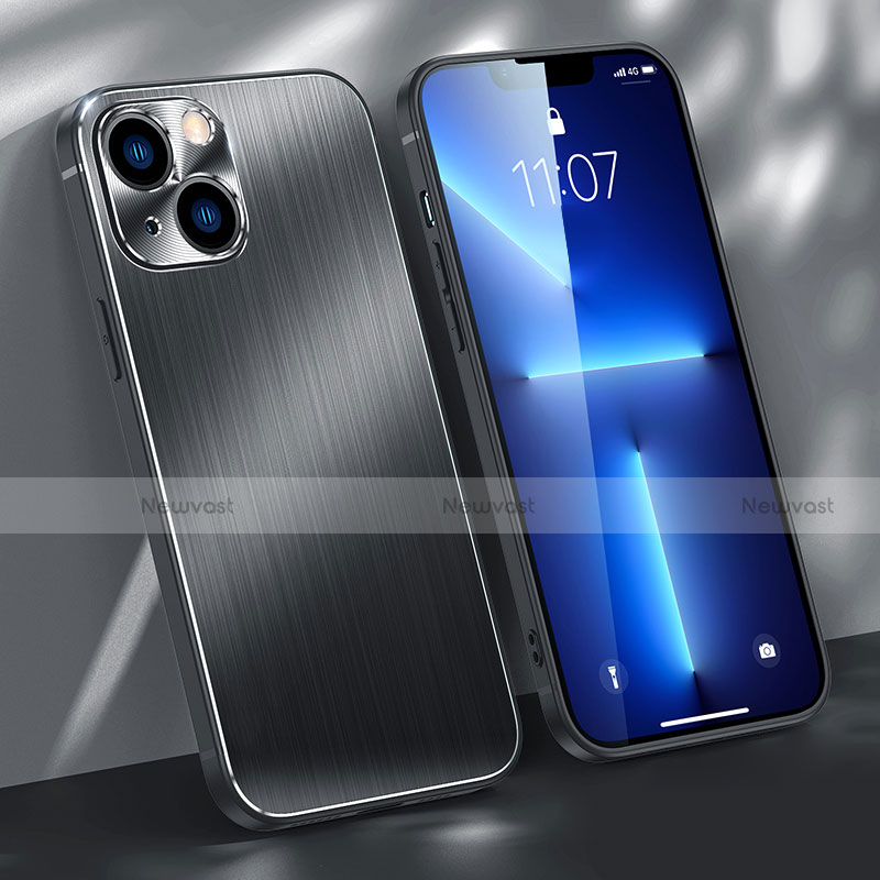 Luxury Aluminum Metal Cover Case M03 for Apple iPhone 13 Black