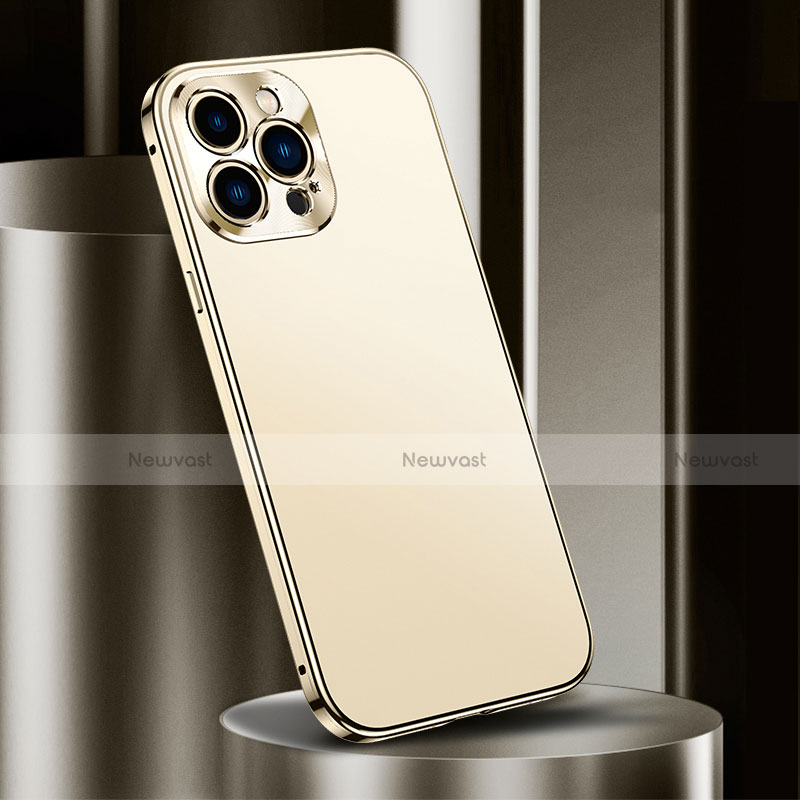Luxury Aluminum Metal Cover Case M03 for Apple iPhone 13 Pro Gold