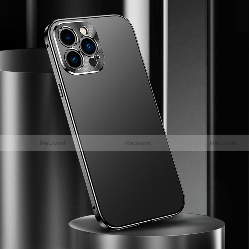 Luxury Aluminum Metal Cover Case M03 for Apple iPhone 13 Pro Max Black