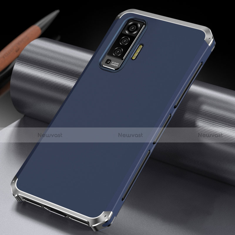 Luxury Aluminum Metal Cover Case M03 for Vivo X50 5G Blue