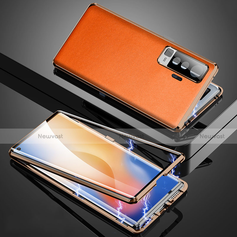 Luxury Aluminum Metal Cover Case M04 for Vivo X50 5G Orange