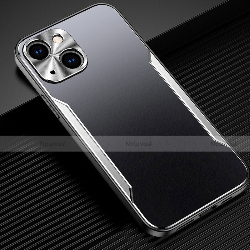 Luxury Aluminum Metal Cover Case M05 for Apple iPhone 13 Mini Silver