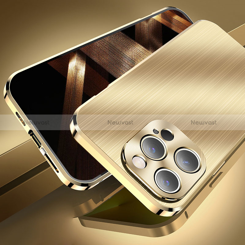 Luxury Aluminum Metal Cover Case M06 for Apple iPhone 14 Pro Max Gold