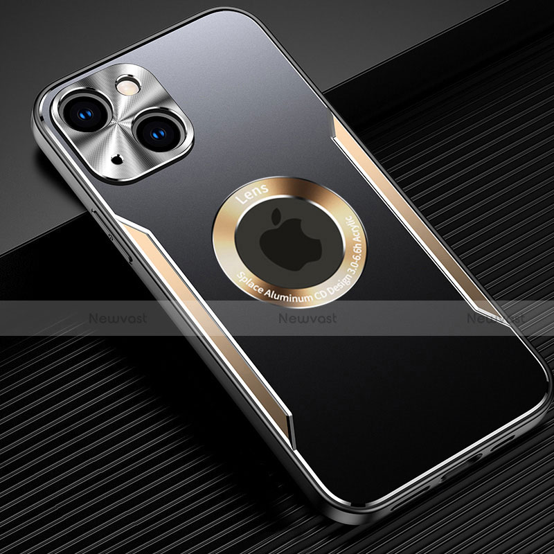 Luxury Aluminum Metal Cover Case M07 for Apple iPhone 14 Gold