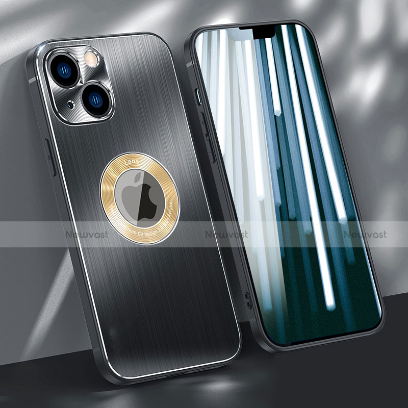 Luxury Aluminum Metal Cover Case M08 for Apple iPhone 13 Black
