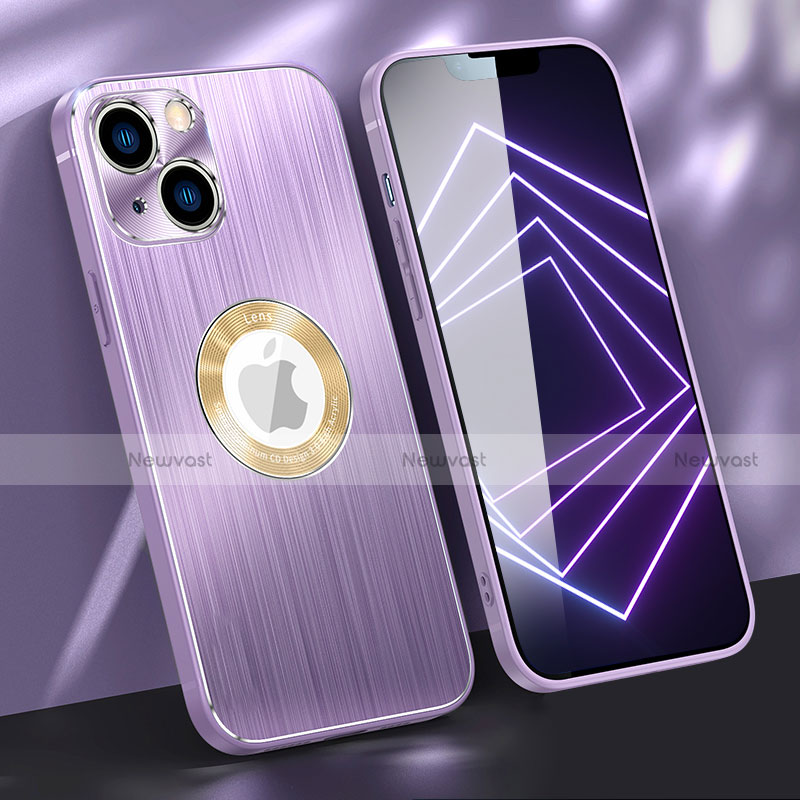 Luxury Aluminum Metal Cover Case M08 for Apple iPhone 13 Mini Purple