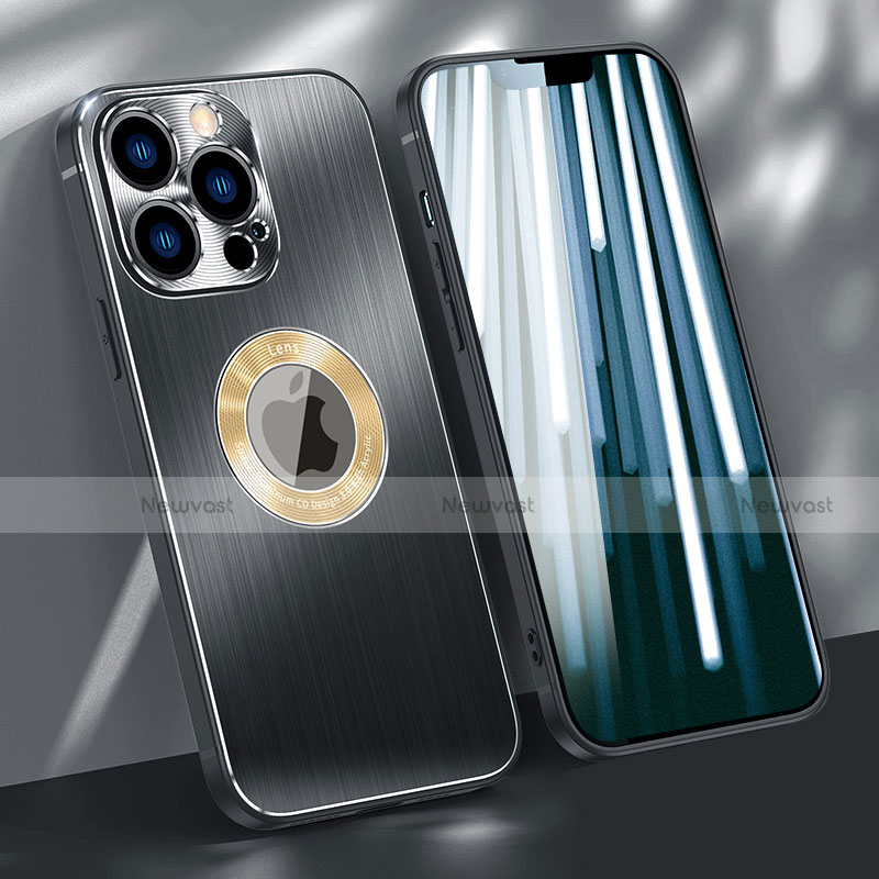 Luxury Aluminum Metal Cover Case M08 for Apple iPhone 13 Pro Black