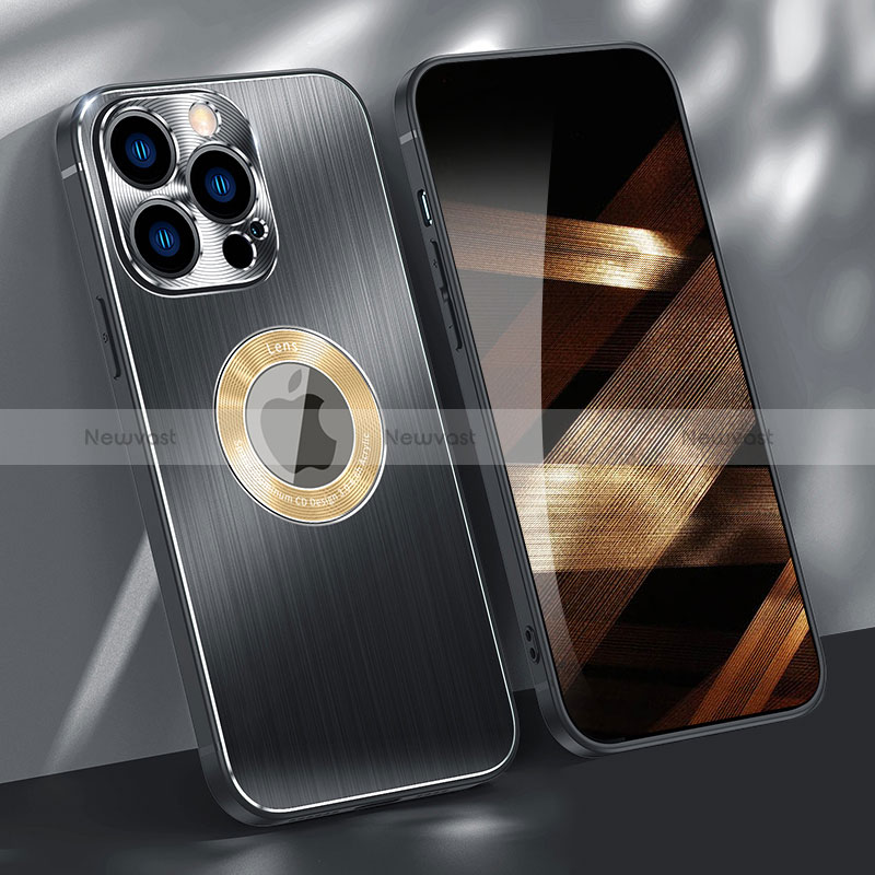 Luxury Aluminum Metal Cover Case M08 for Apple iPhone 14 Pro Black