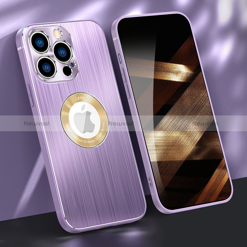 Luxury Aluminum Metal Cover Case M08 for Apple iPhone 14 Pro Purple