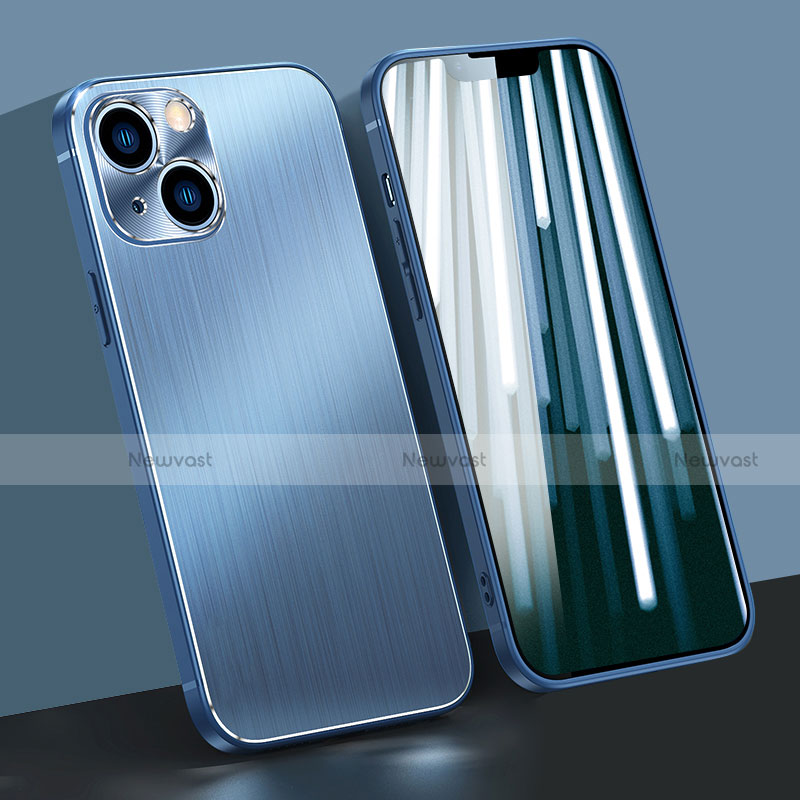 Luxury Aluminum Metal Cover Case M09 for Apple iPhone 13 Blue