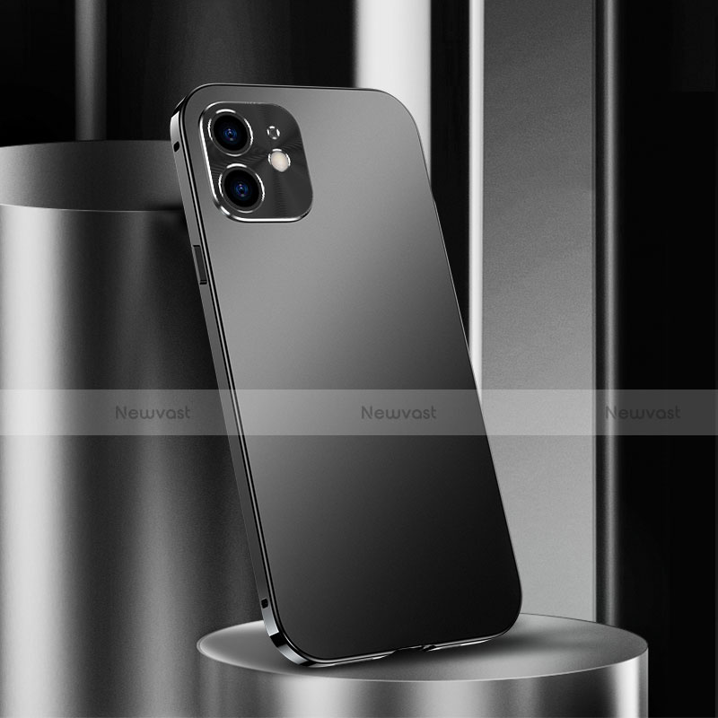 Luxury Aluminum Metal Cover Case N01 for Apple iPhone 12 Black