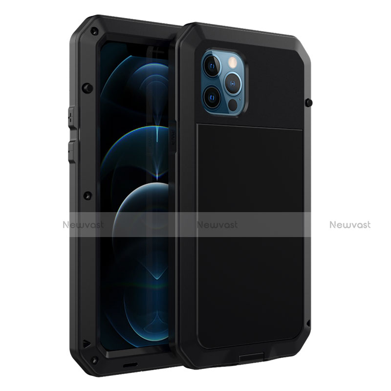 Luxury Aluminum Metal Cover Case N01 for Apple iPhone 12 Pro Max Black