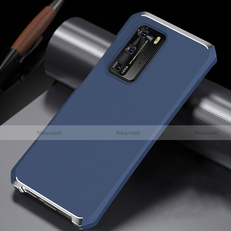 Luxury Aluminum Metal Cover Case N02 for Huawei P40 Pro Blue