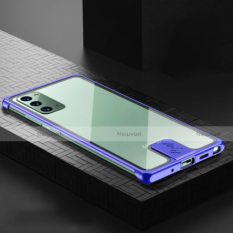 Luxury Aluminum Metal Cover Case N03 for Samsung Galaxy Note 20 5G Blue