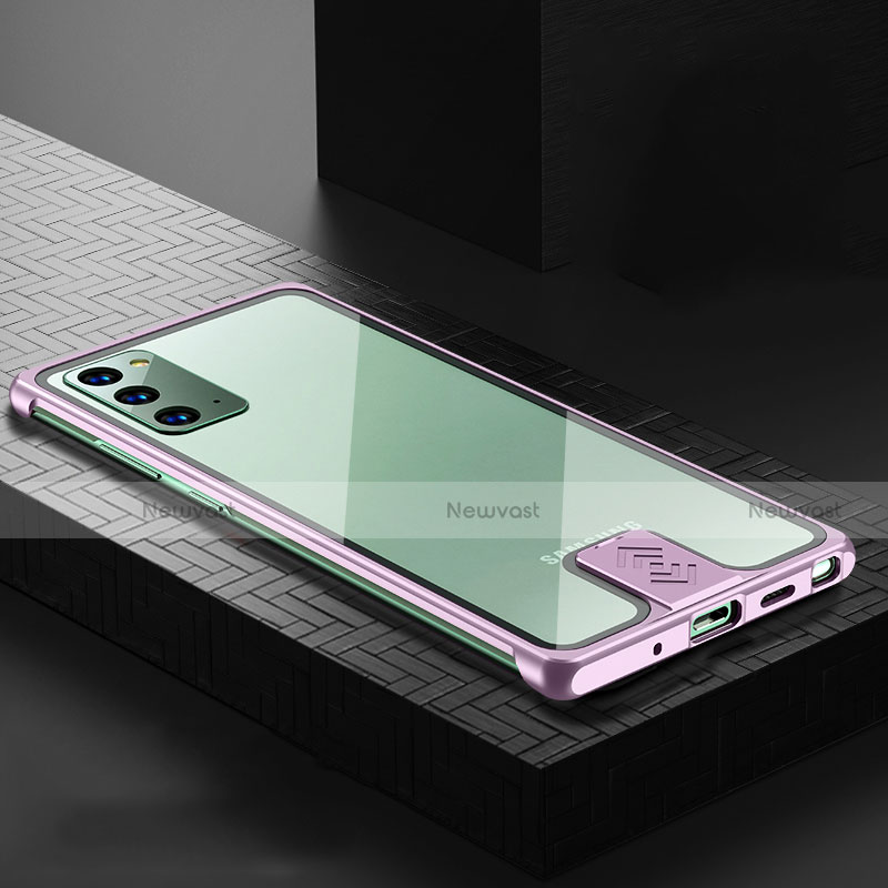 Luxury Aluminum Metal Cover Case N03 for Samsung Galaxy Note 20 5G Pink