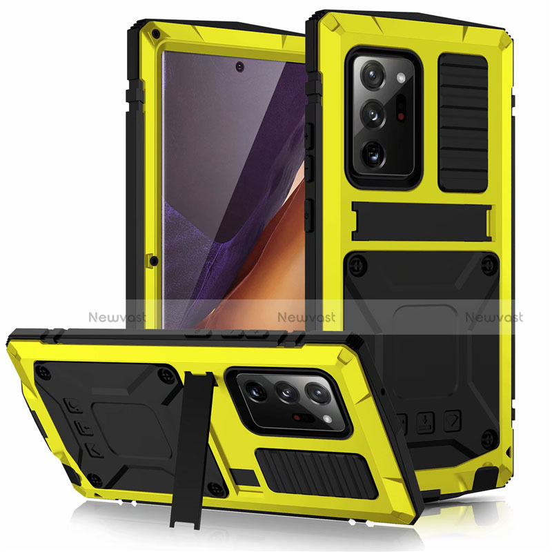 Luxury Aluminum Metal Cover Case N03 for Samsung Galaxy Note 20 Ultra 5G Yellow